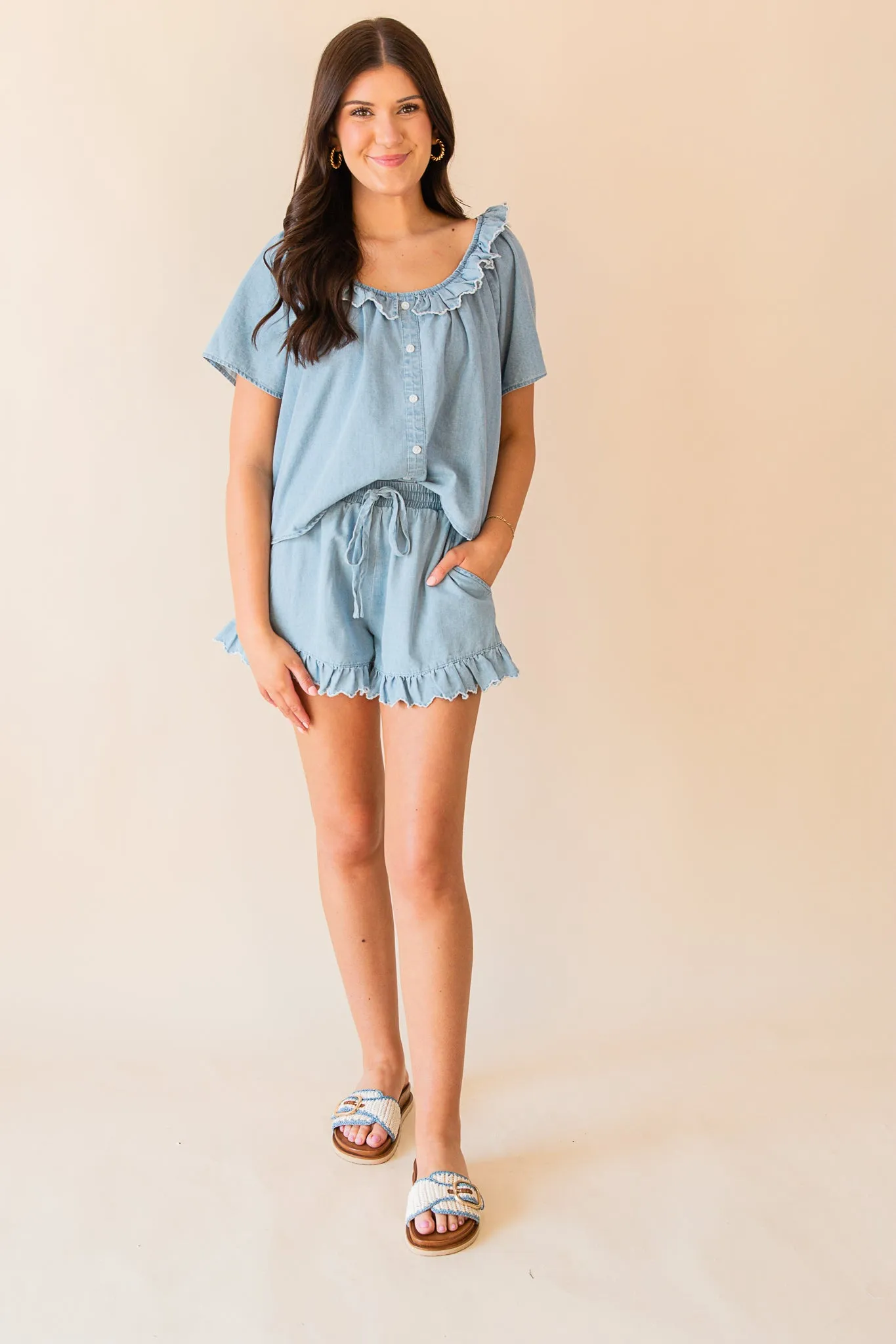 Olivia Denim Top