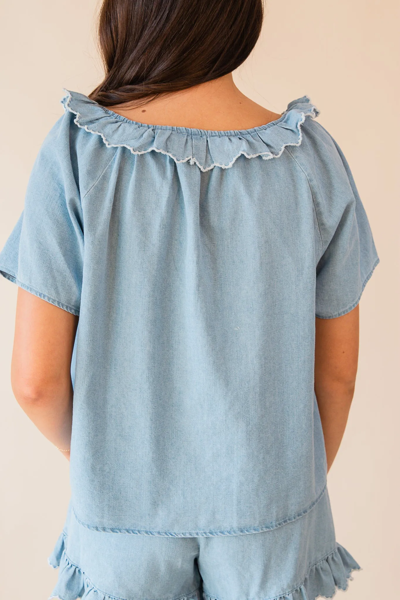 Olivia Denim Top