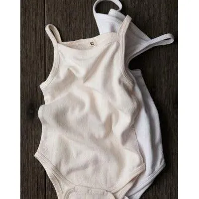 Organic Onesie - Pointelle Short Sleeve White