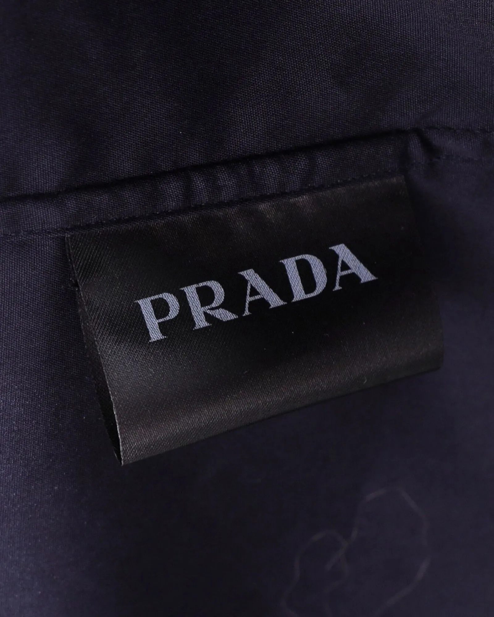 Prada Poplin Button-up Shirt in Navy Blue Cotton