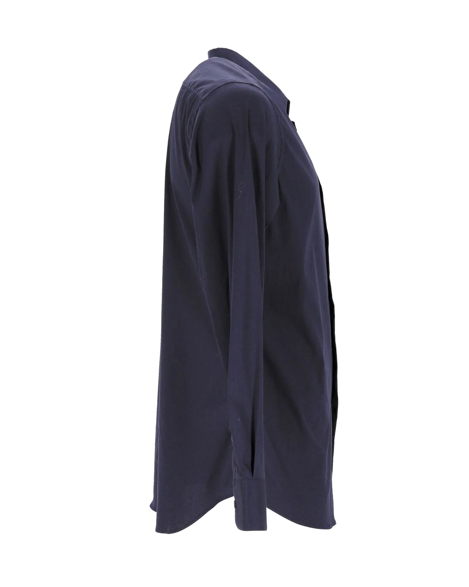 Prada Poplin Button-up Shirt in Navy Blue Cotton