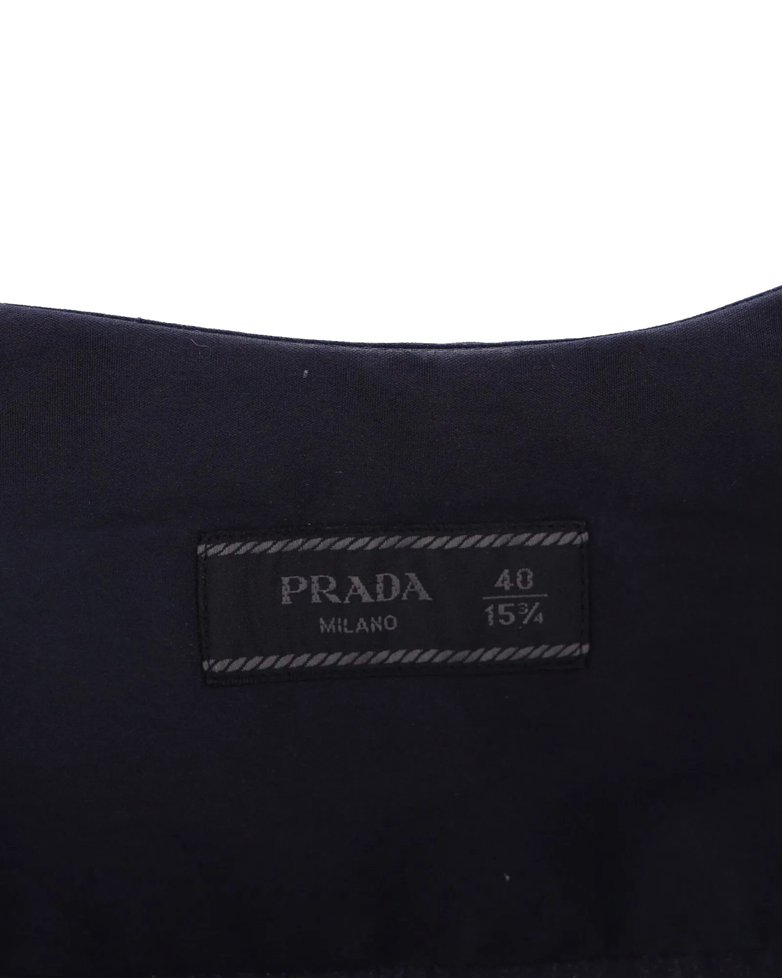 Prada Poplin Button-up Shirt in Navy Blue Cotton