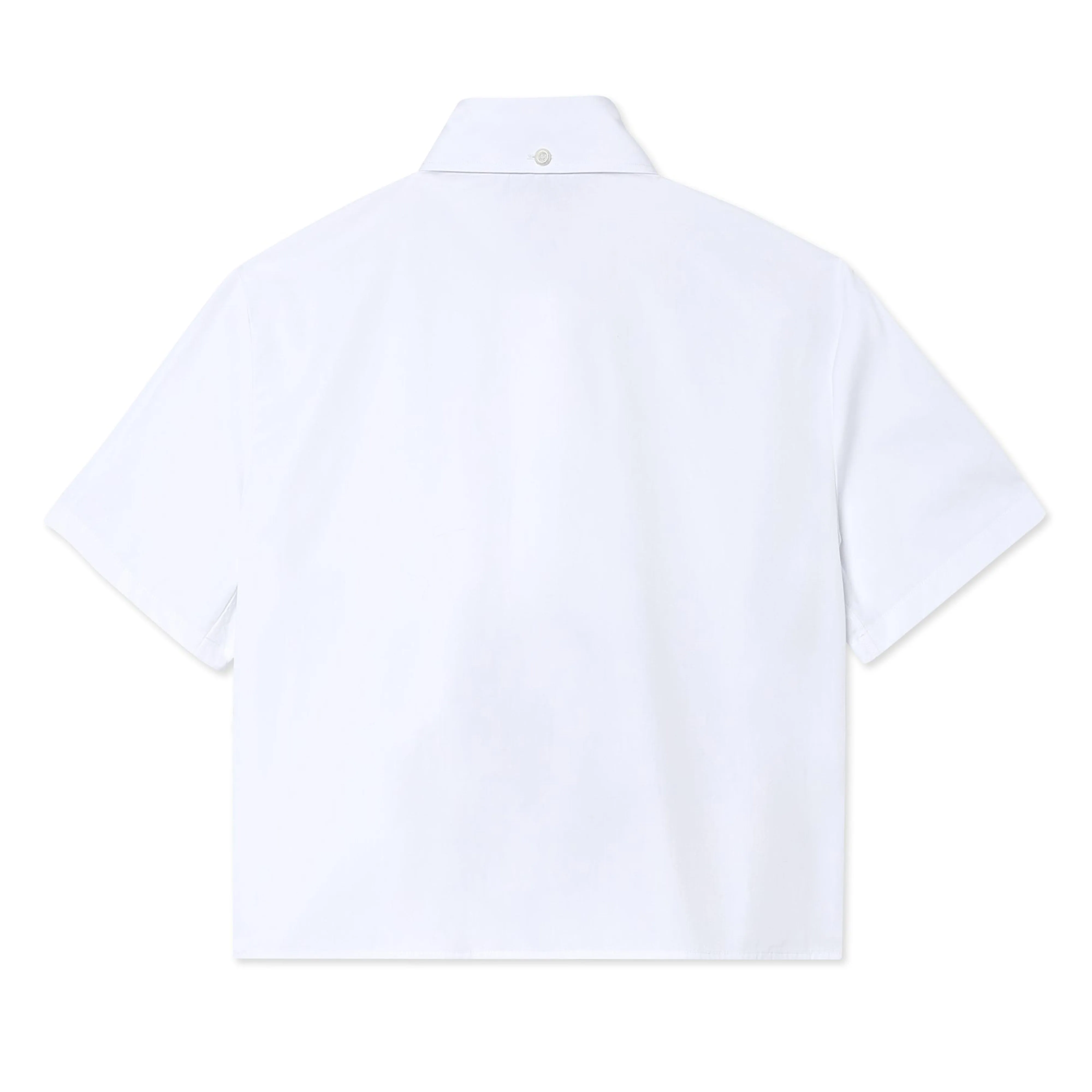 Prada - Women’s Logo Plaque Cropped Shirt - (White)