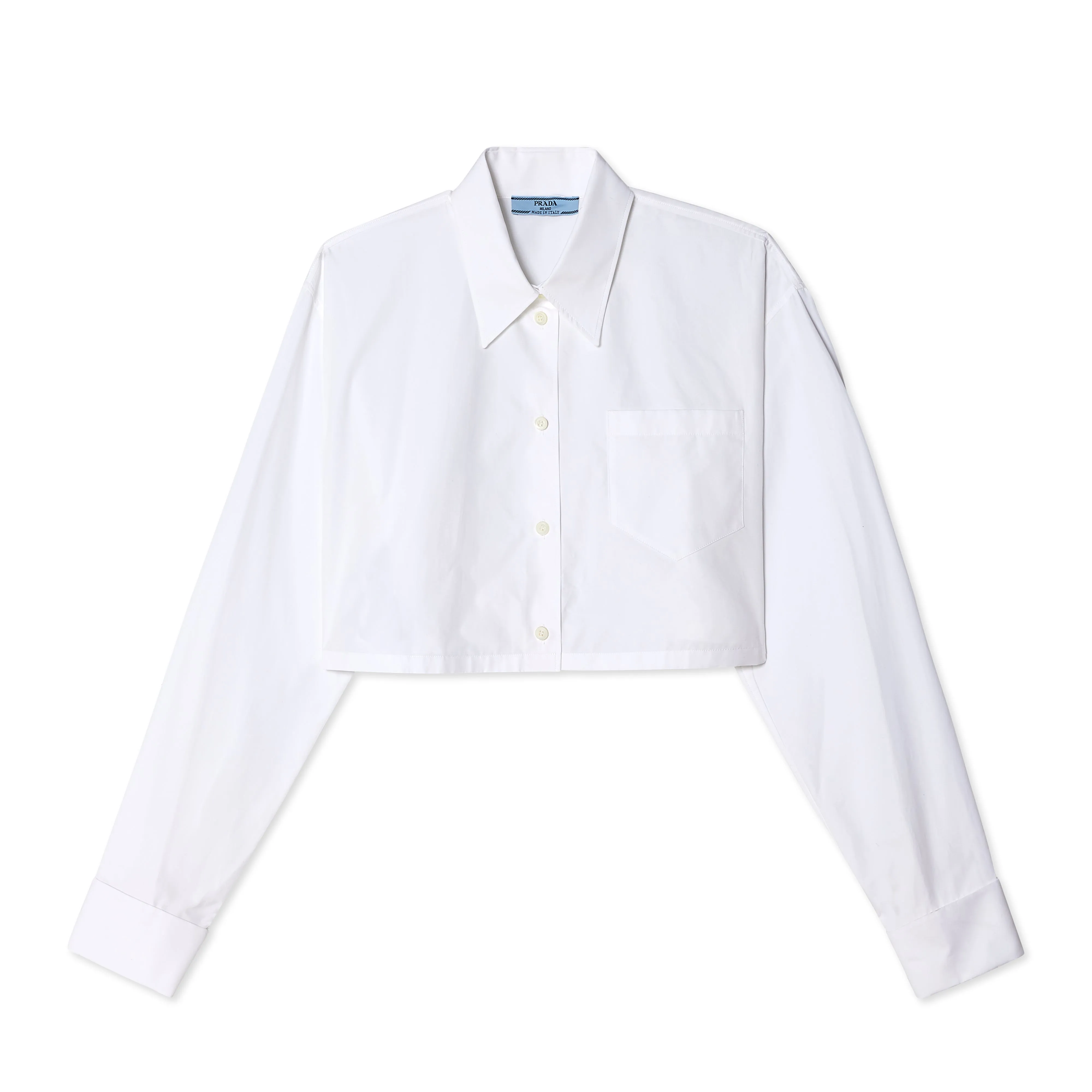 Prada - Women's Poplin Cropped Shirt - (White)