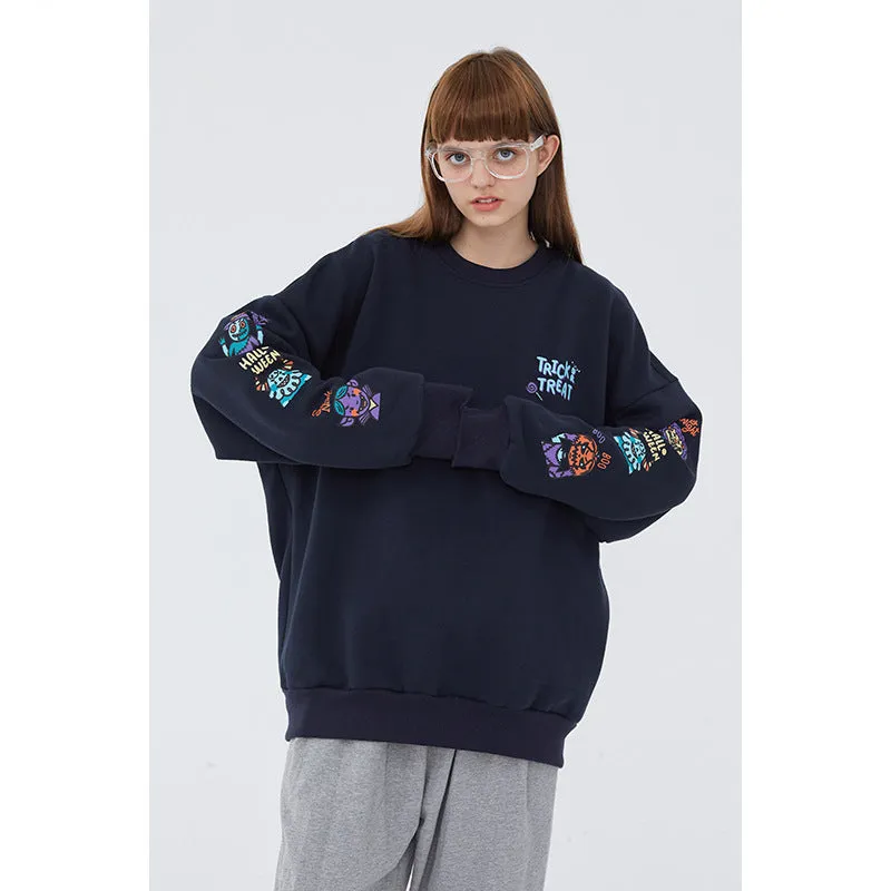 Preppy Aesthetic Sweatshirt Cartoon Vintage Print Men's Coat Autumn