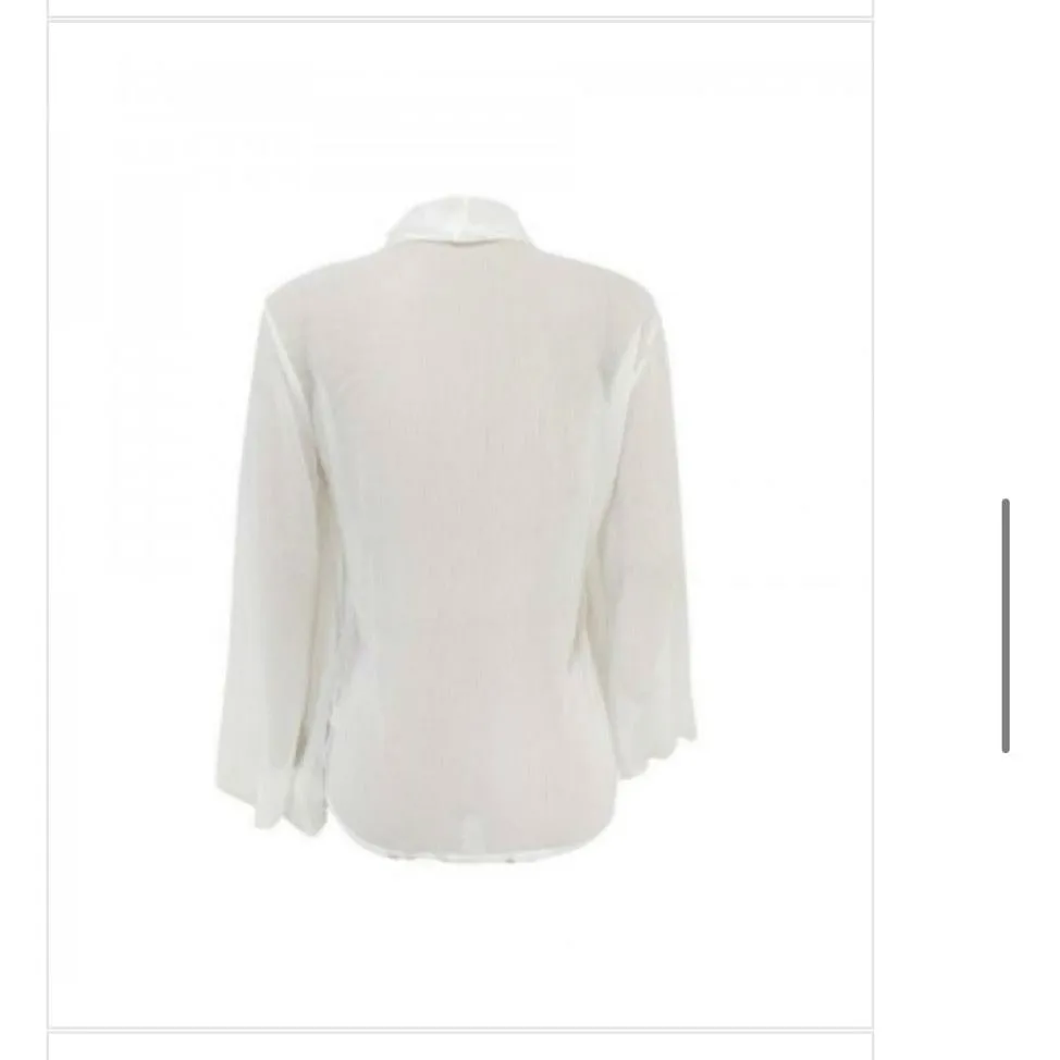 Sexy Lantern Sleeve See-through Chiffon Blouse