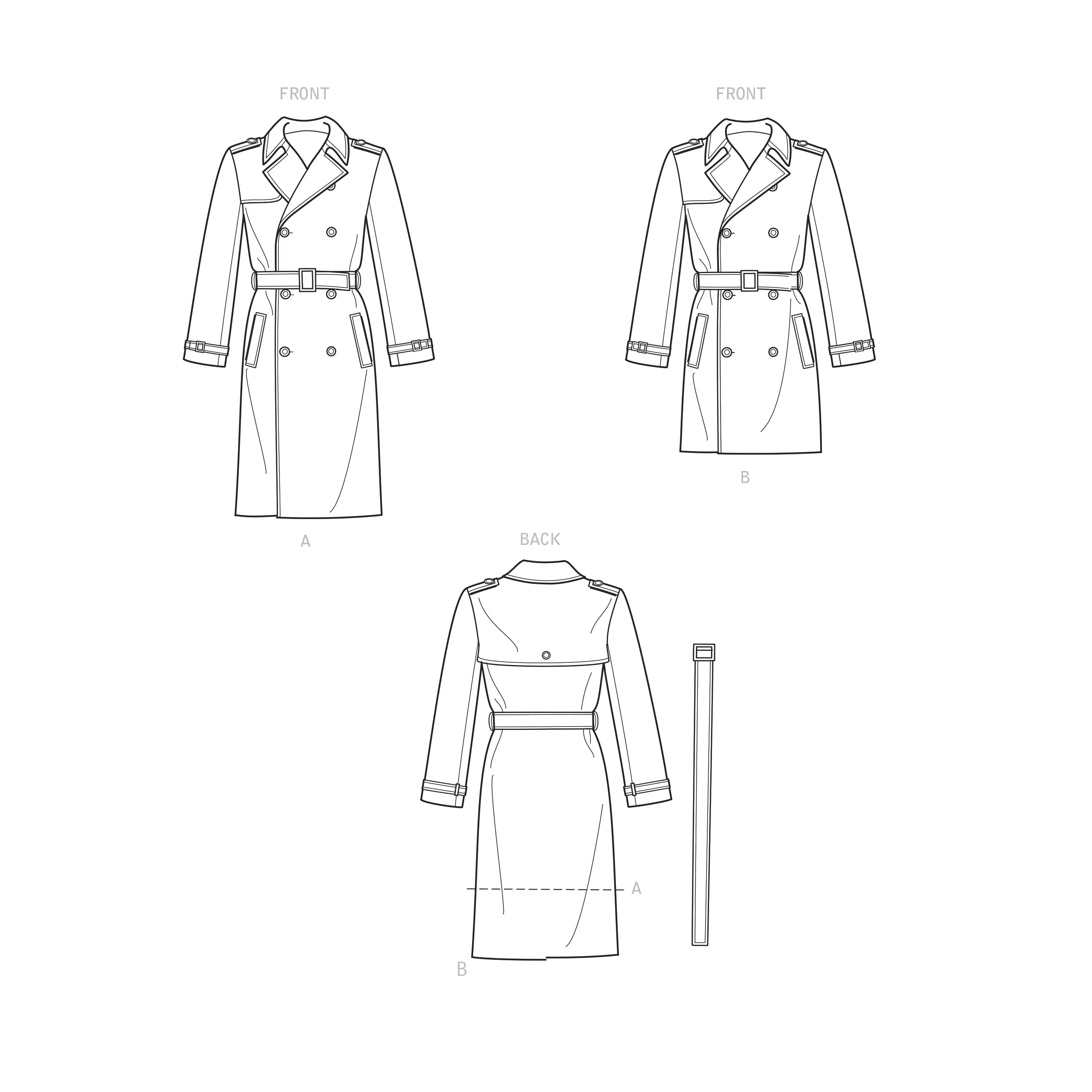 Simplicity Pattern 9389 Men's Trench Coat