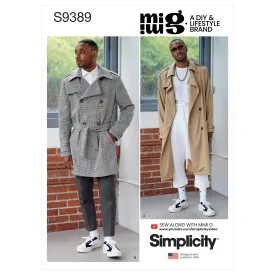 Simplicity Pattern 9389 Men's Trench Coat