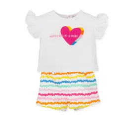 SS24 Agatha Ruiz De La Prada Girls Heart Short Set