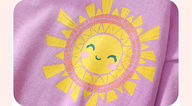 Toddler/Kid Girl's Cartoon Solar Print Design Sweatshirt
