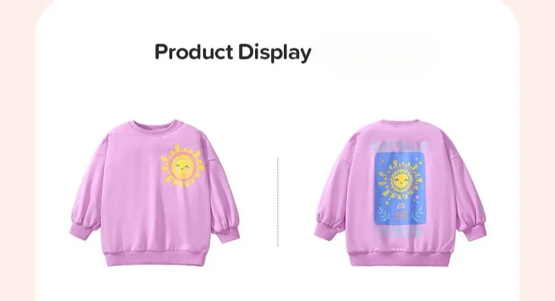 Toddler/Kid Girl's Cartoon Solar Print Design Sweatshirt