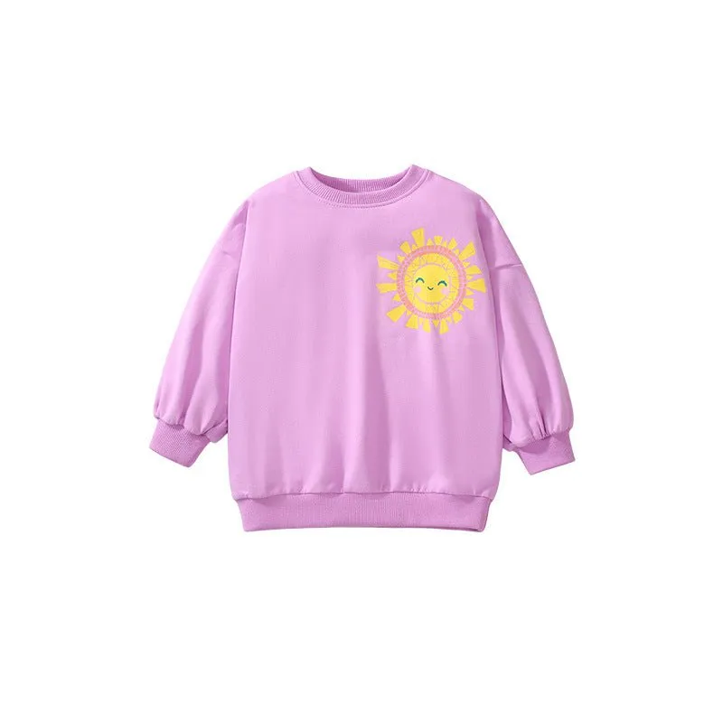 Toddler/Kid Girl's Cartoon Solar Print Design Sweatshirt