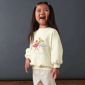 Toddler/Kid Girl's Dancing Girls Print Design Sweatshirt