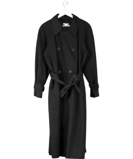 Topshop Black Washed Trench Coat UK 14