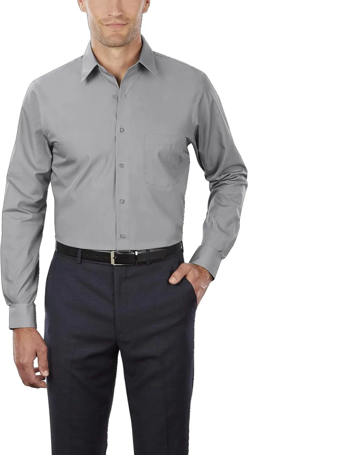 Van Heusen Men's Tall FIT Dress Shirts Poplin