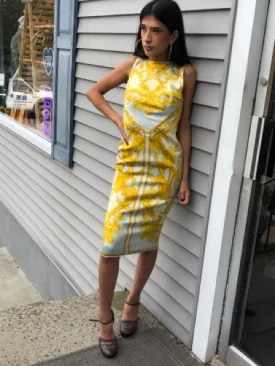 Vintage Versace Baroque Print Dress sz 38