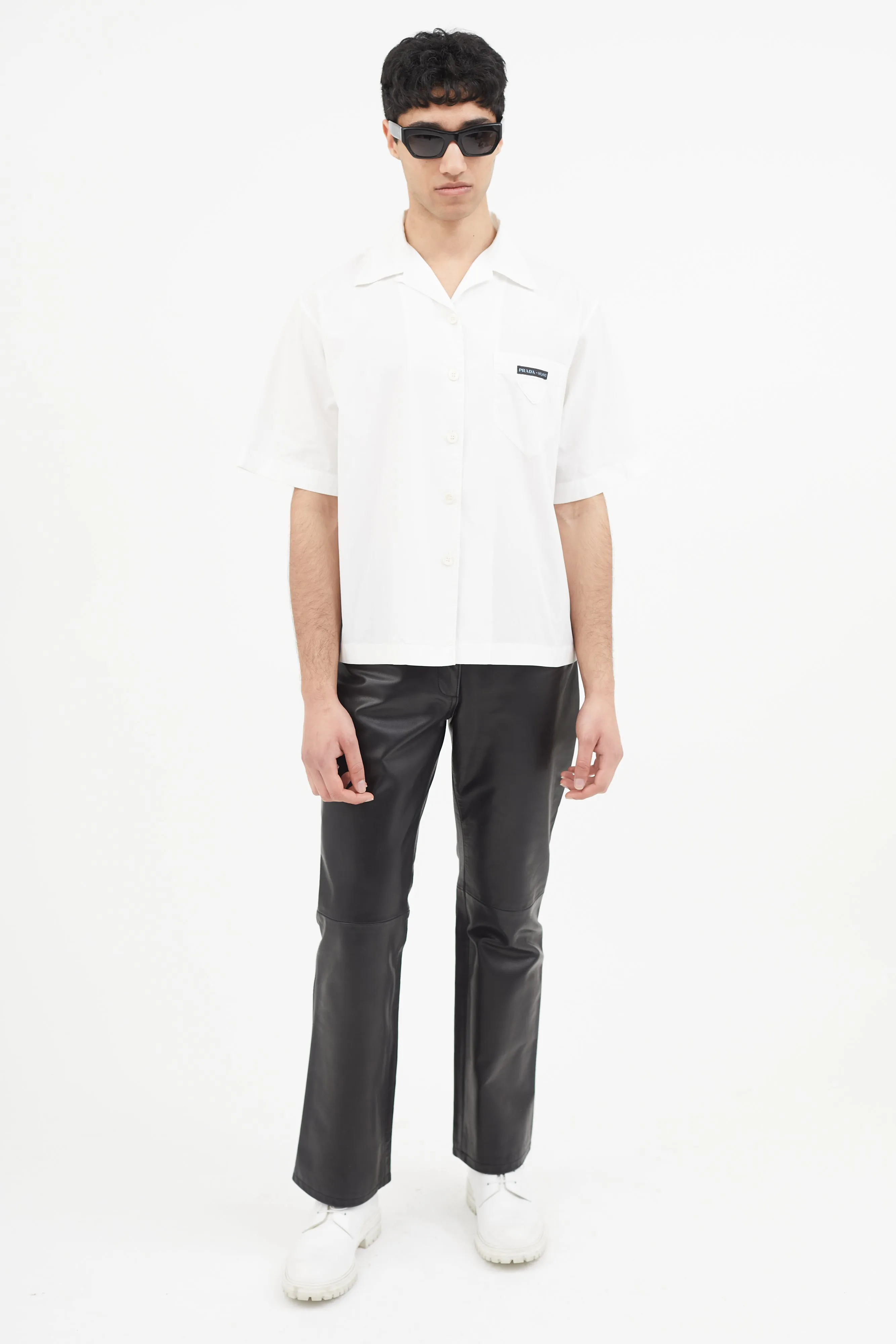 White Poplin Logo Shirt