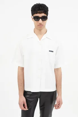 White Poplin Logo Shirt
