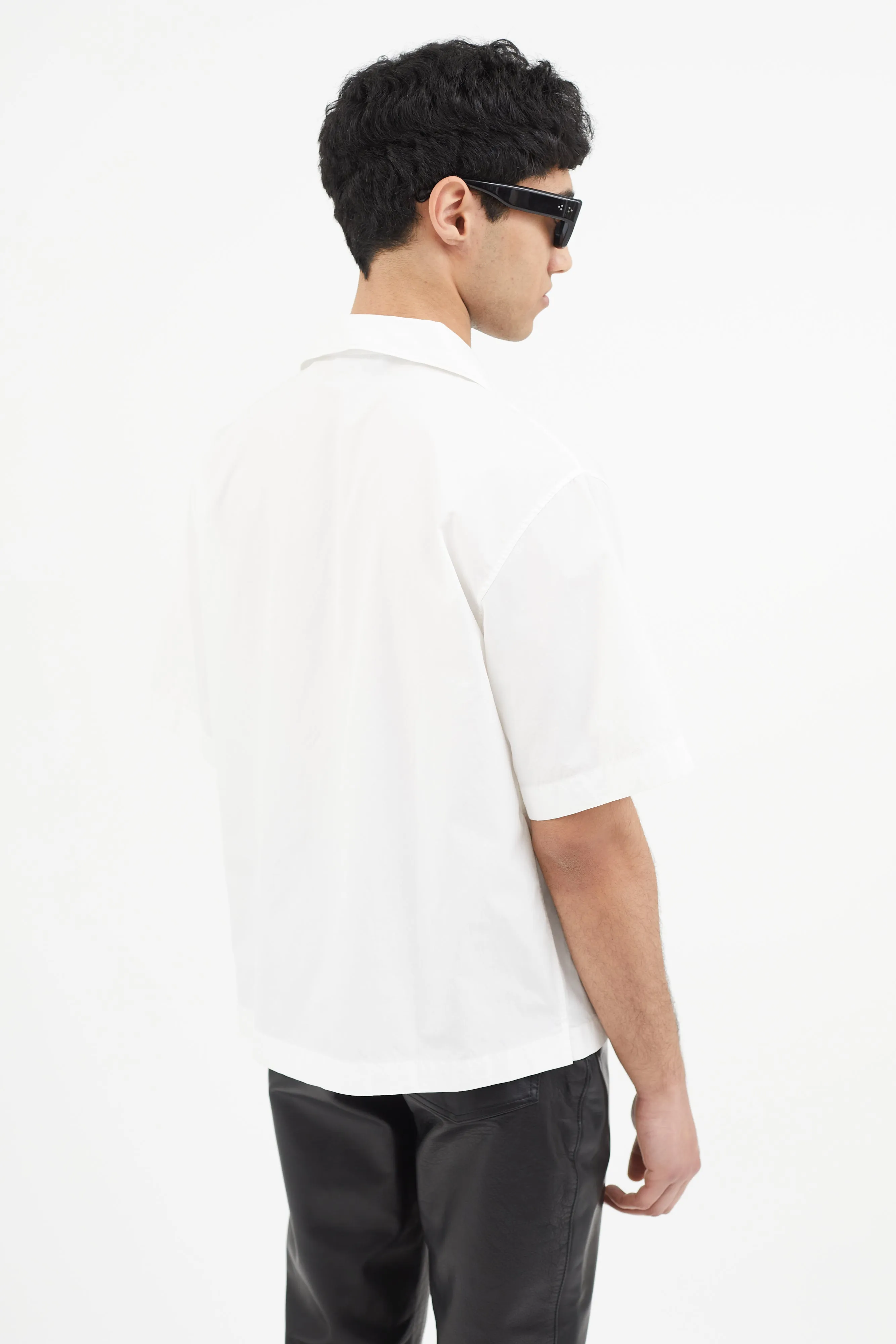 White Poplin Logo Shirt