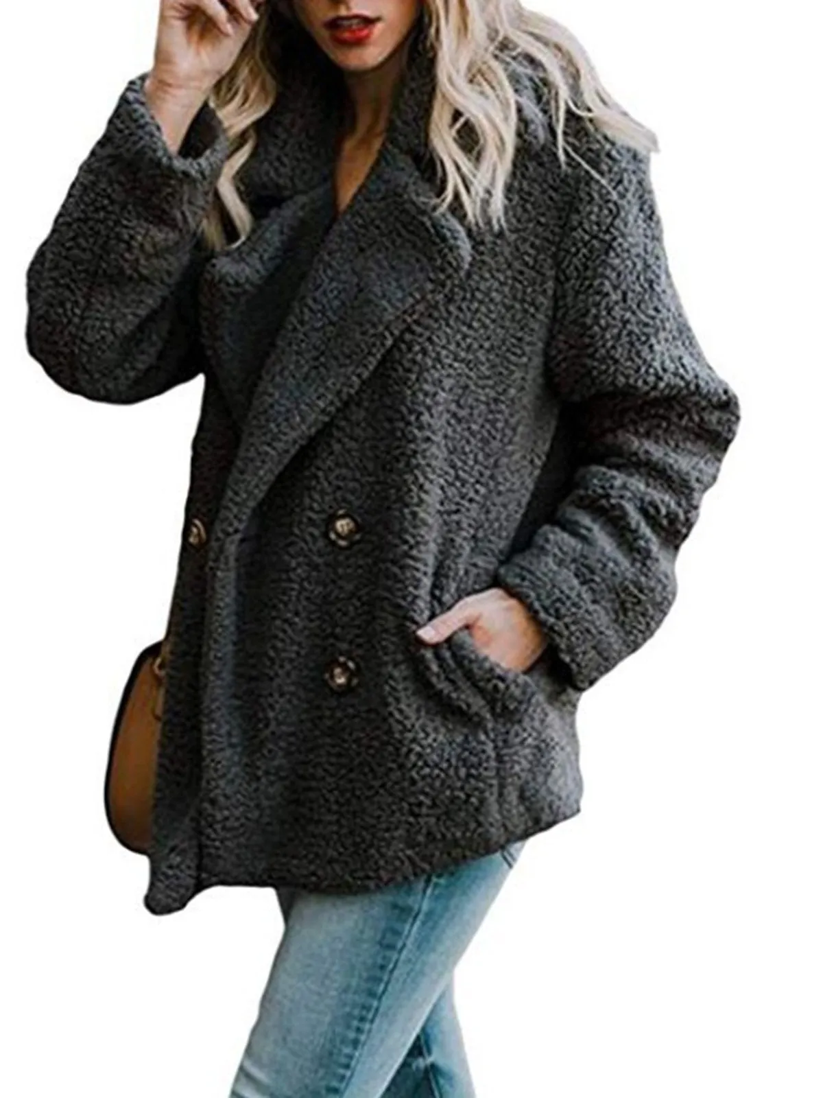 Women Winter Buttoned Casual Quilted Coat