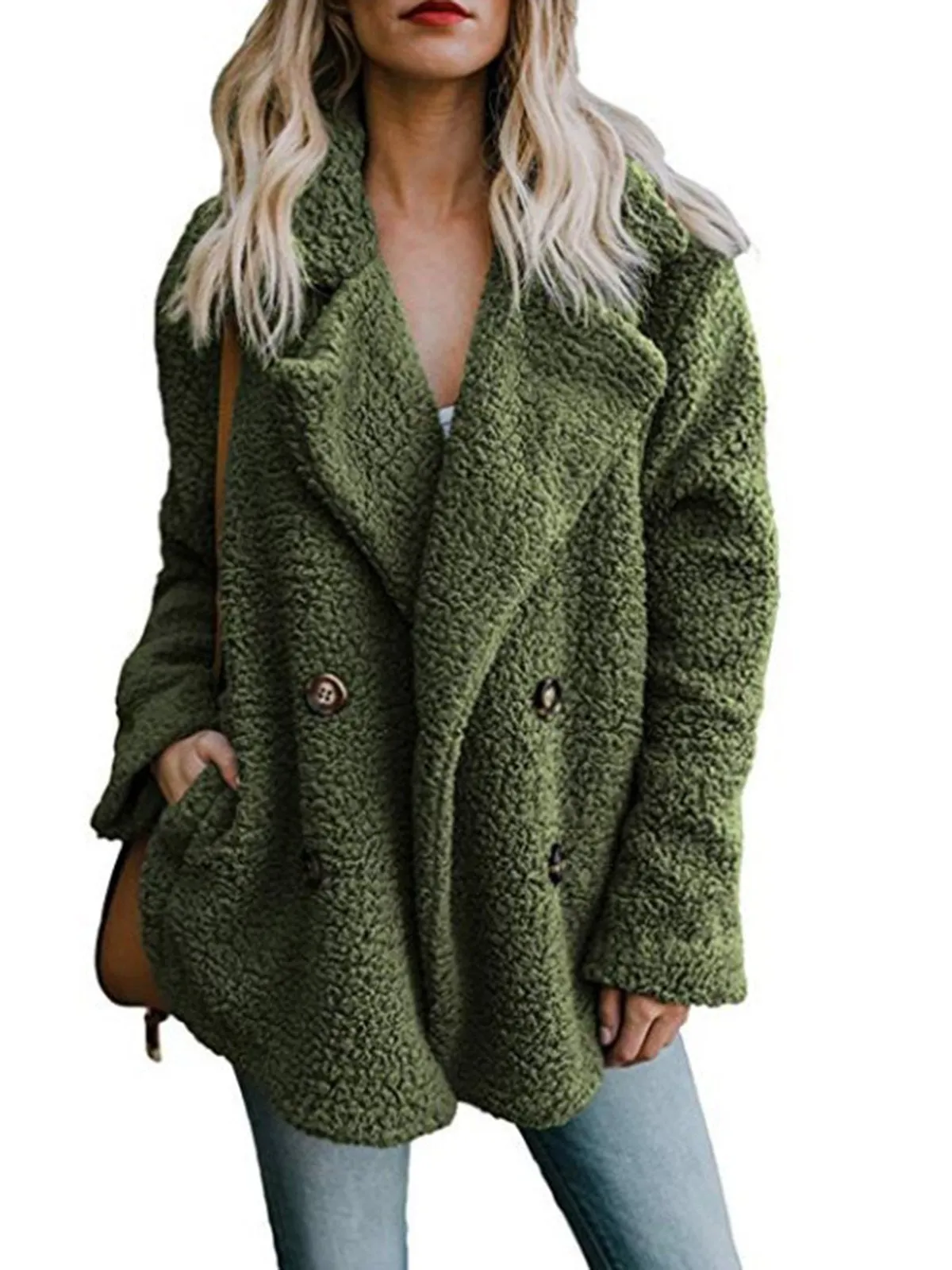 Women Winter Buttoned Casual Quilted Coat