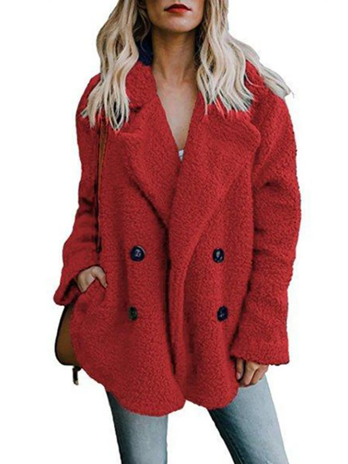 Women Winter Buttoned Casual Quilted Coat