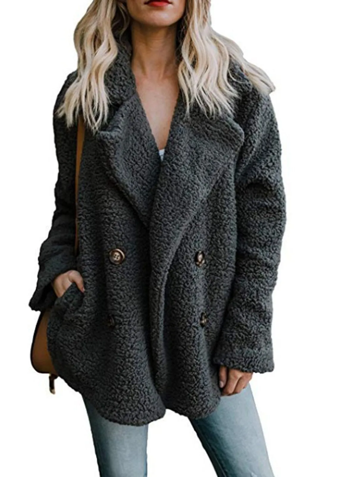 Women Winter Buttoned Casual Quilted Coat