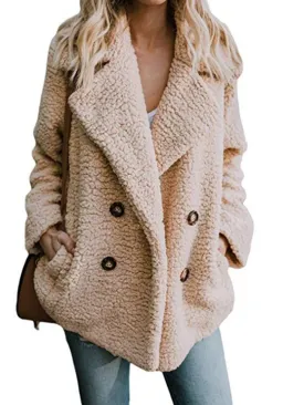 Women Winter Buttoned Casual Quilted Coat