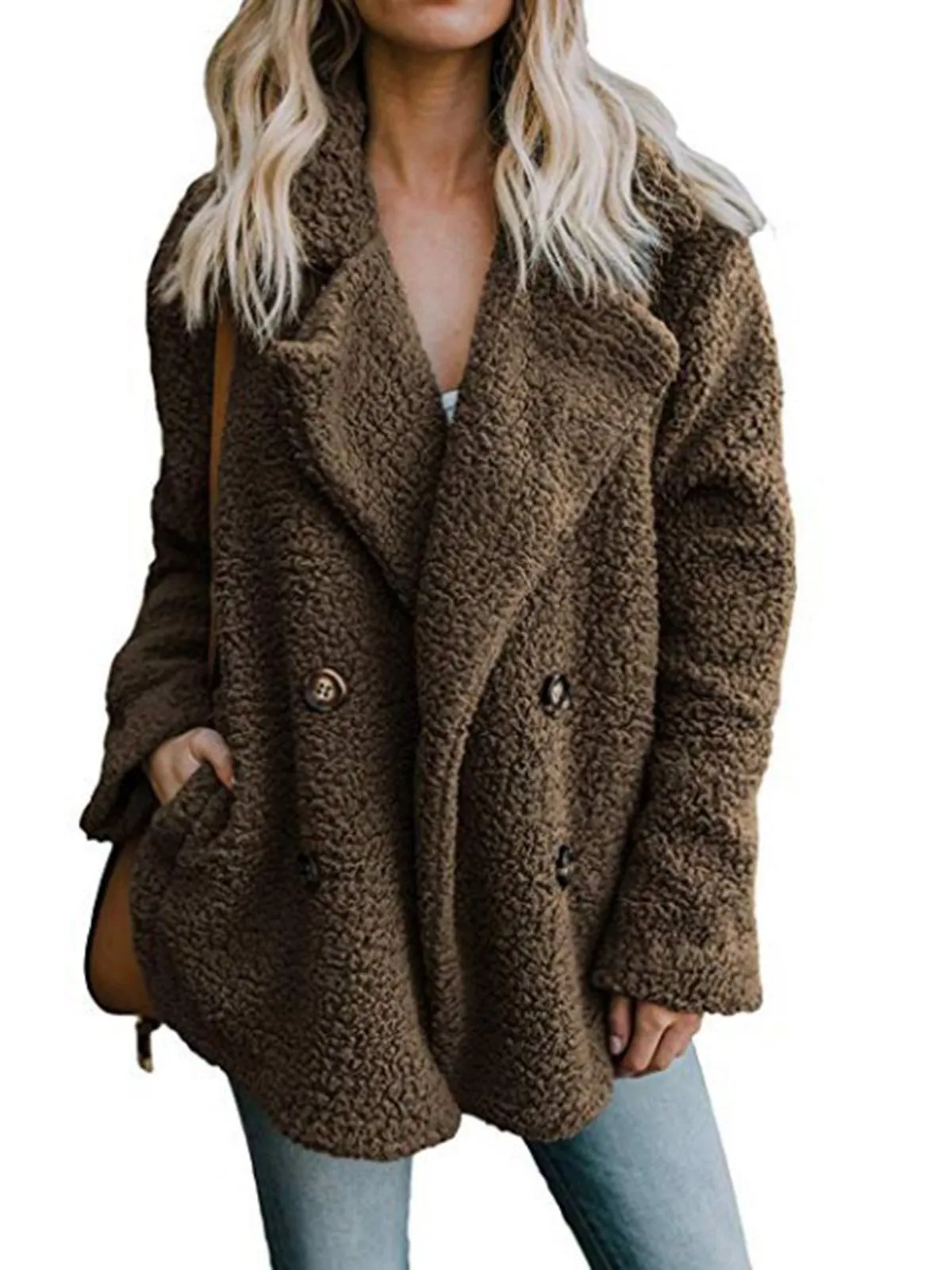 Women Winter Buttoned Casual Quilted Coat