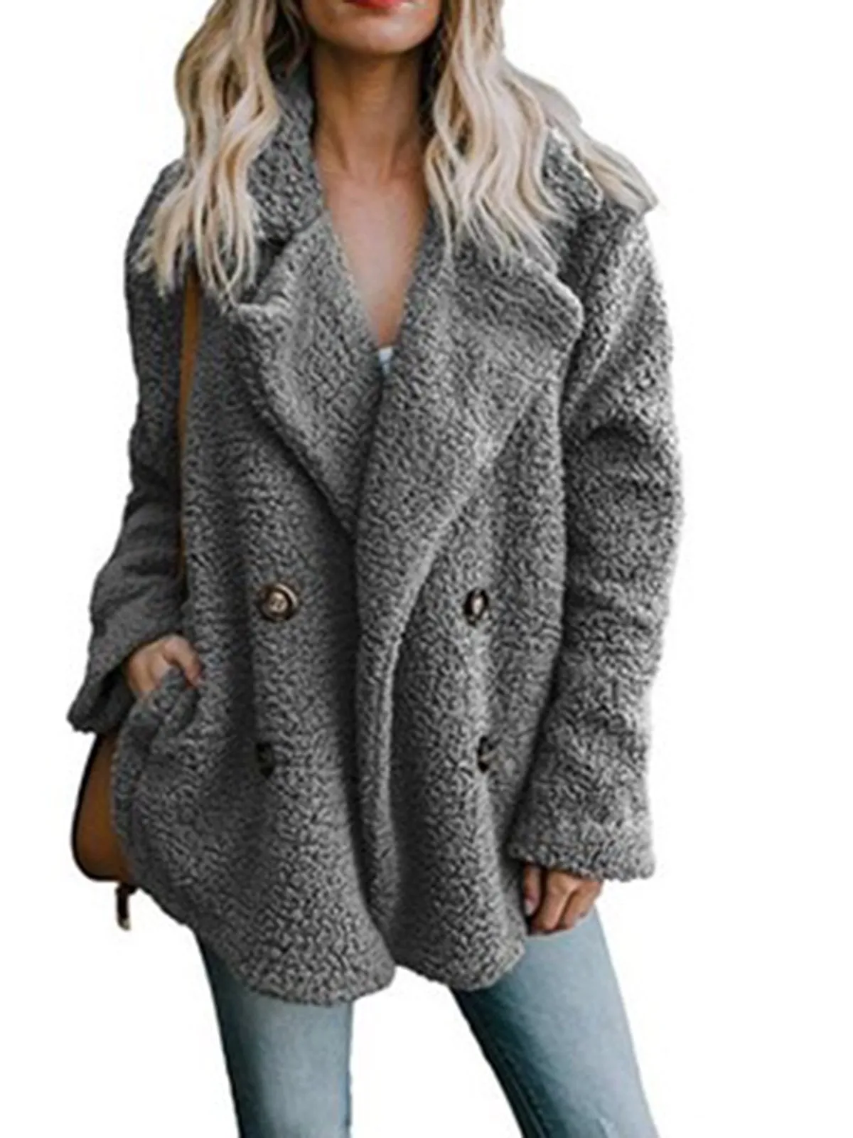 Women Winter Buttoned Casual Quilted Coat