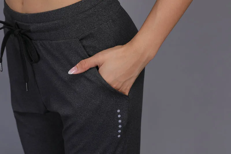 Women Yoga Pants High Elastic Fitness Sport Leggings Tights Slim Running Sports Pants Quick Drying Training Trousers with pocket